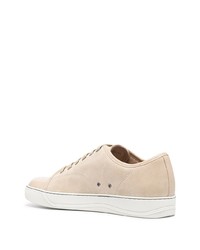 Baskets basses en daim beiges Lanvin