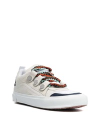 Baskets basses en daim blanc et bleu marine Marcelo Burlon County of Milan