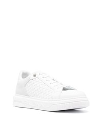 Baskets basses en daim blanches Baldinini