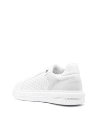 Baskets basses en daim blanches Baldinini