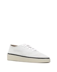 Baskets basses en daim blanches Ermenegildo Zegna