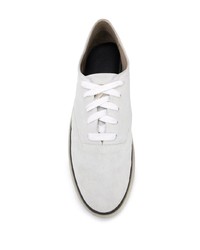 Baskets basses en daim blanches Ermenegildo Zegna