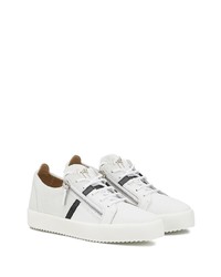 Baskets basses en daim blanches Giuseppe Zanotti