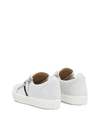 Baskets basses en daim blanches Giuseppe Zanotti