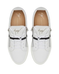 Baskets basses en daim blanches Giuseppe Zanotti