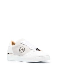 Baskets basses en daim blanches Philipp Plein