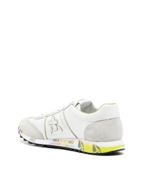 Baskets basses en daim blanches Premiata