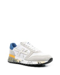 Baskets basses en daim blanches Premiata