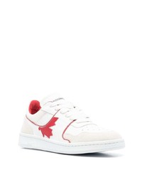 Baskets basses en daim blanches DSQUARED2