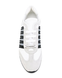 Baskets basses en daim blanches DSQUARED2