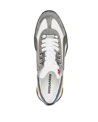 Baskets basses en daim blanches DSQUARED2