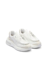 Baskets basses en daim blanches Prada