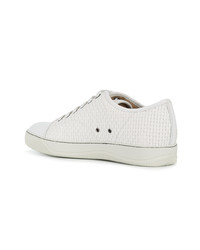 Baskets basses en daim blanches Lanvin