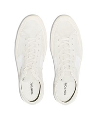 Baskets basses en daim blanches Tom Ford