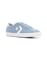 Baskets basses en daim bleu clair Converse