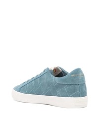 Baskets basses en daim bleu clair Kurt Geiger London