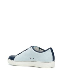 Baskets basses en daim bleu clair Lanvin