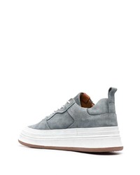 Baskets basses en daim bleu clair Buttero