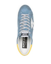 Baskets basses en daim bleu clair Golden Goose