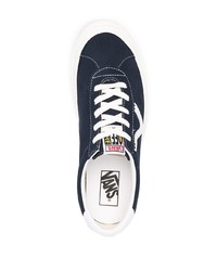 Baskets basses en daim bleu marine et blanc Vans