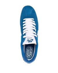 Baskets basses en daim bleu marine et blanc Nike