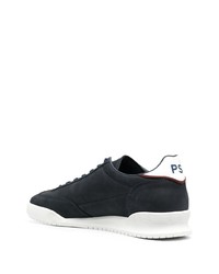 Baskets basses en daim bleu marine et blanc Paul Smith