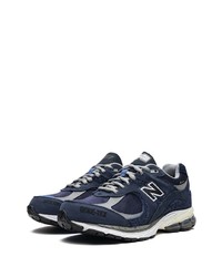 Baskets basses en daim bleu marine New Balance