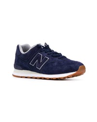 Baskets basses en daim bleu marine New Balance