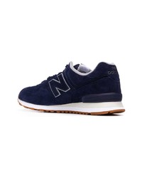 Baskets basses en daim bleu marine New Balance