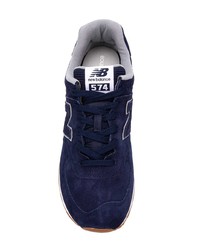 Baskets basses en daim bleu marine New Balance