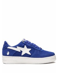 Baskets basses en daim bleu marine A Bathing Ape