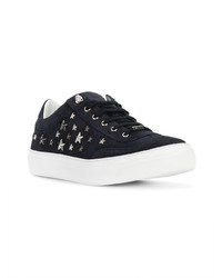 Baskets basses en daim bleu marine Jimmy Choo