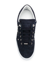 Baskets basses en daim bleu marine Jimmy Choo