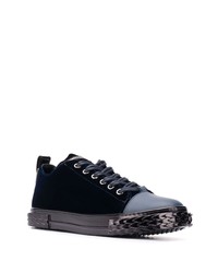 Baskets basses en daim bleu marine Giuseppe Zanotti