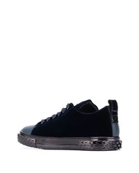 Baskets basses en daim bleu marine Giuseppe Zanotti