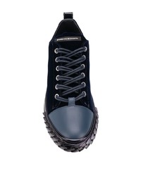 Baskets basses en daim bleu marine Giuseppe Zanotti