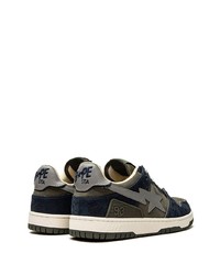 Baskets basses en daim bleu marine A Bathing Ape