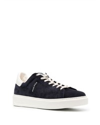 Baskets basses en daim bleu marine Woolrich