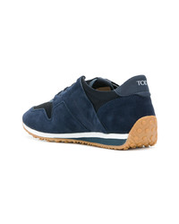 Baskets basses en daim bleu marine Tod's