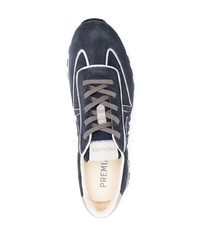 Baskets basses en daim bleu marine Premiata