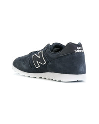 Baskets basses en daim bleu marine New Balance