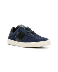 Baskets basses en daim bleu marine Paul Smith