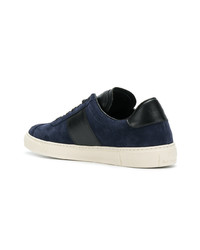 Baskets basses en daim bleu marine Paul Smith