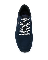 Baskets basses en daim bleu marine Woolrich