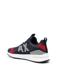 Baskets basses en daim bleu marine Armani Exchange