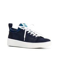 Baskets basses en daim bleu marine Kenzo