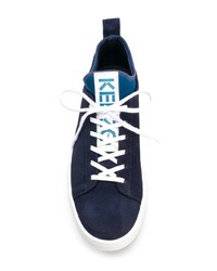 Baskets basses en daim bleu marine Kenzo