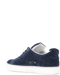 Baskets basses en daim bleu marine Lanvin