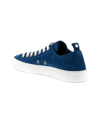 Baskets basses en daim bleu marine DSQUARED2