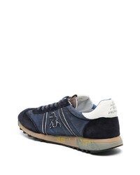 Baskets basses en daim bleu marine Premiata